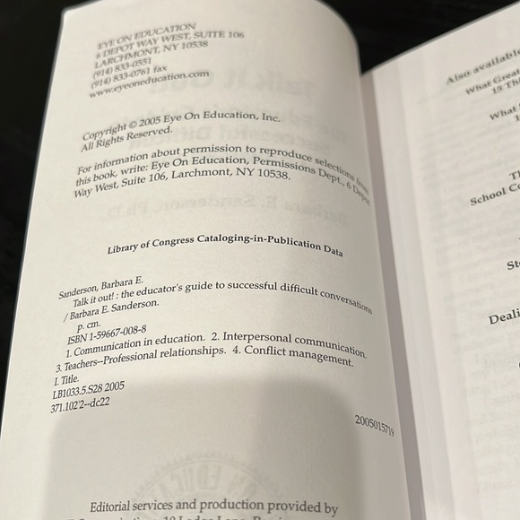 Talk It Out! - The Educator’s Guide To Successful Difficult Convos by Barbara S. - Picture 6 of 6